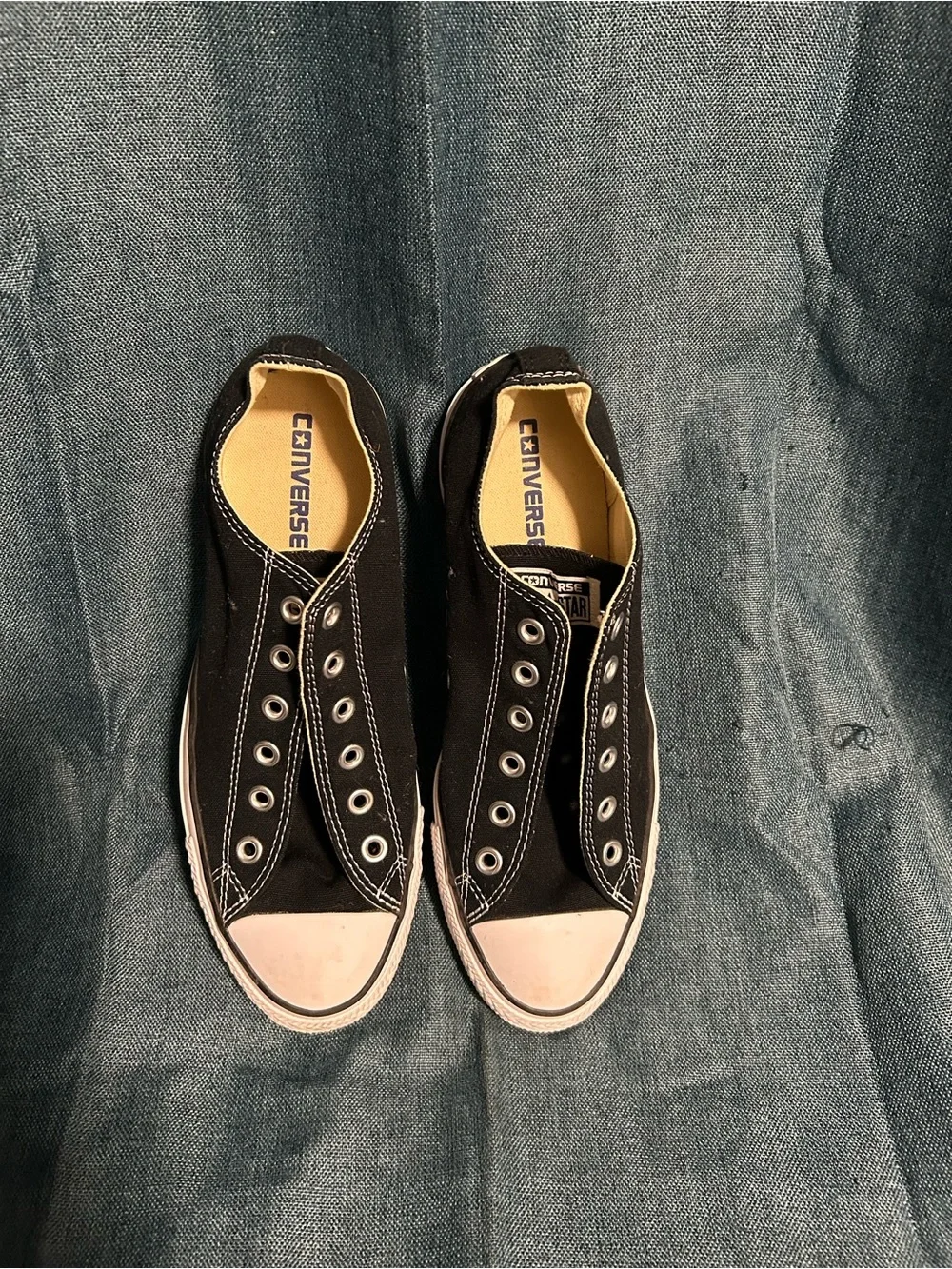 Converse Chuck Taylor All Star Low Top Black White Men's 8Women's 10 - Picture 3 of 6